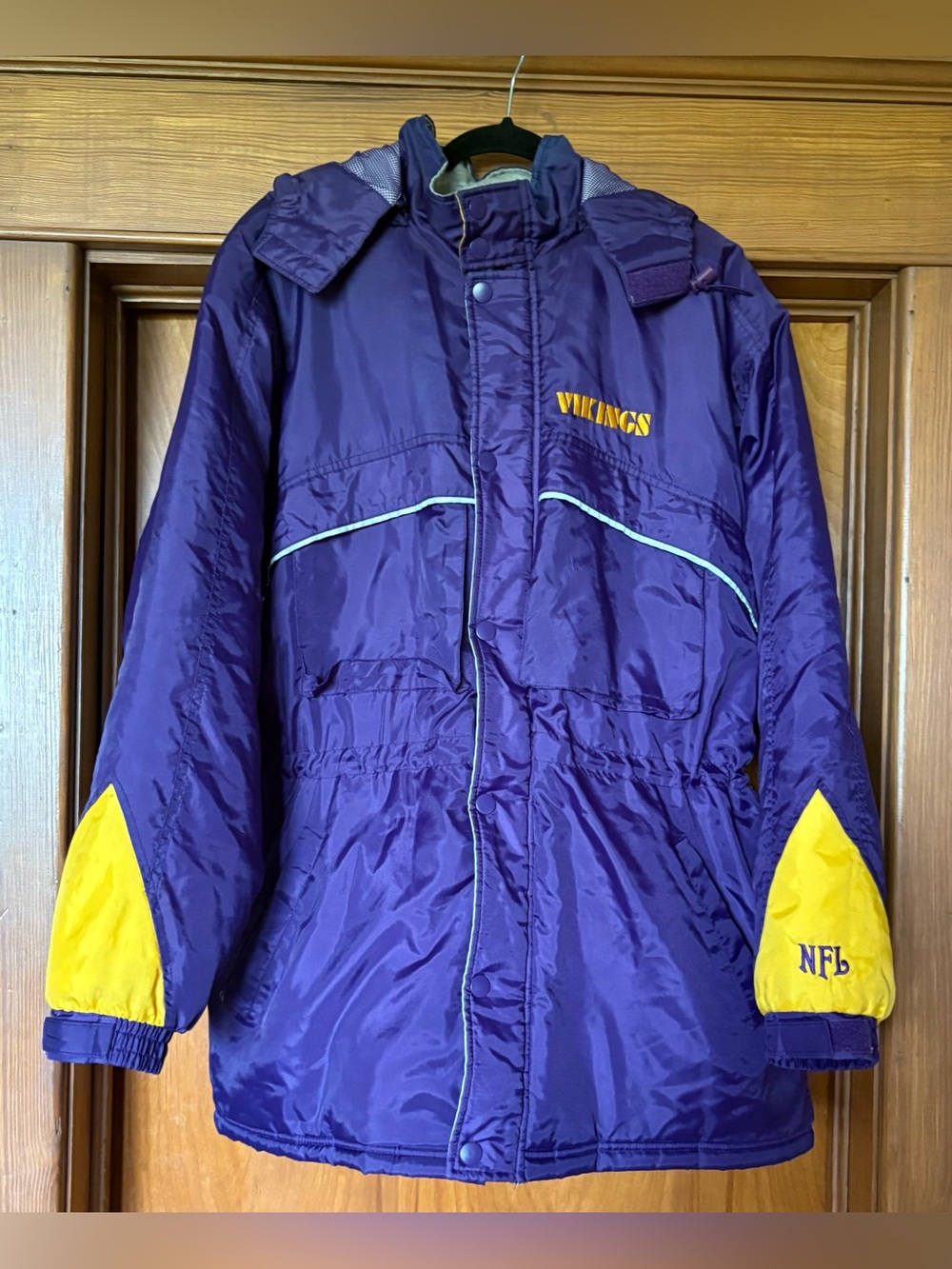 Men’s NFL Minnesota Vikings Purple and Yellow Puffer Jacket